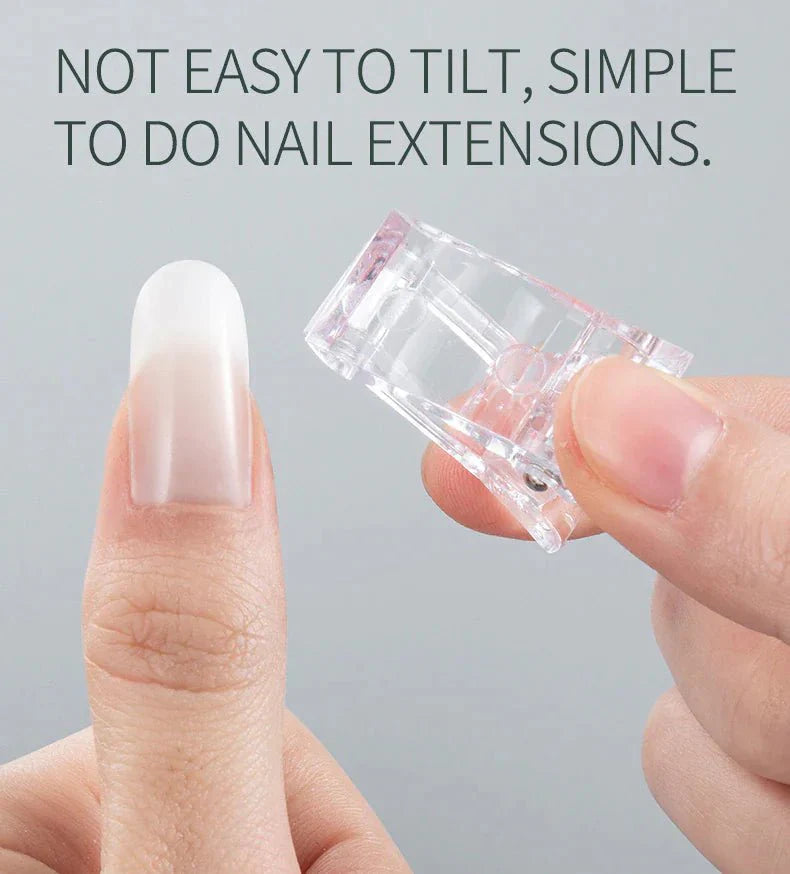 10-Piece Nail Tips Clip Set - Quick Poly Gel Extension Clamps