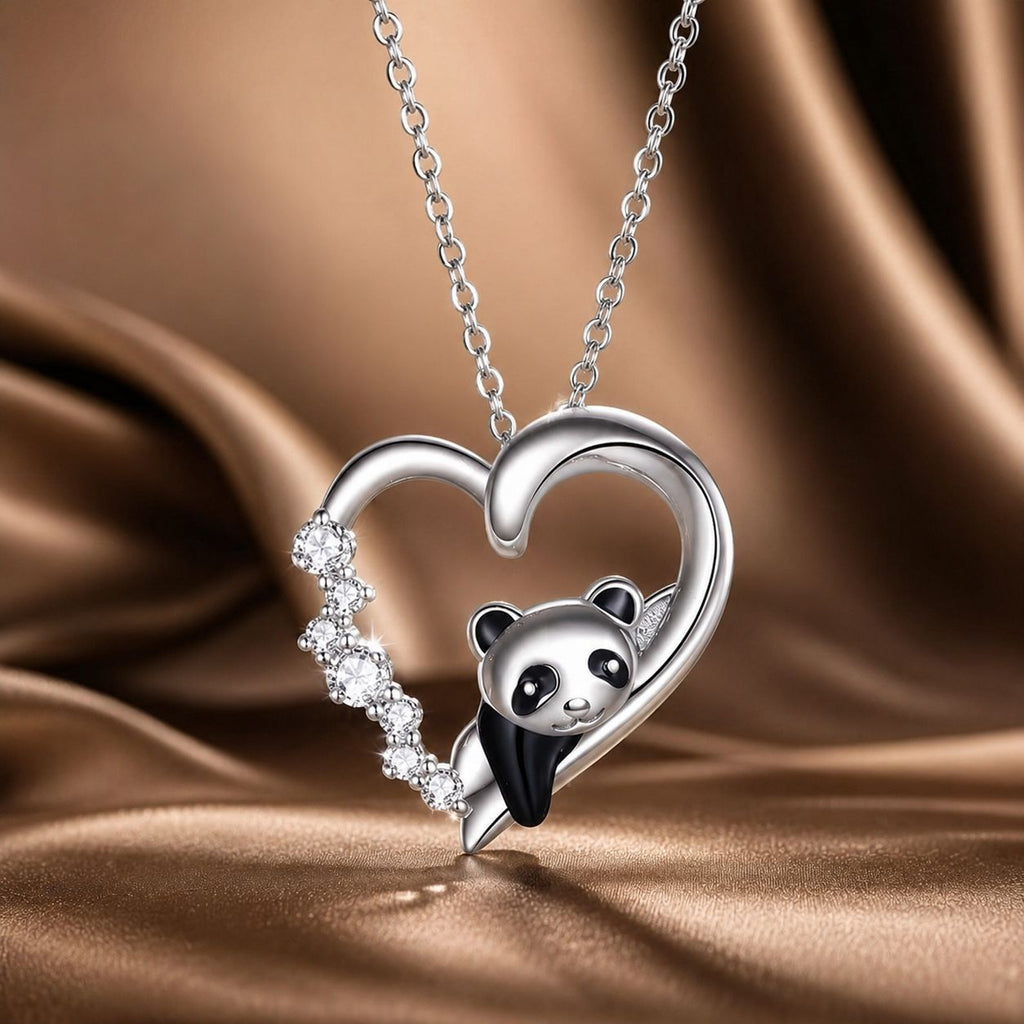 S925 Sterling Silver Adjustable Necklace with CZ and Enamel Pendant