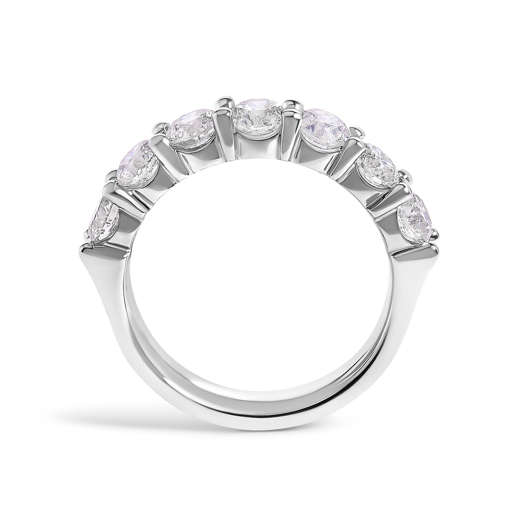 14K White Gold 2. 0 Cttw Diamond 7 Stone Band Ring