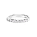 14K White Gold 1/3 Cttw Diamond 7 Stone Band Ring