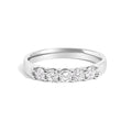 14K White Gold 1/2 Cttw Diamond 5 Stone Band Ring