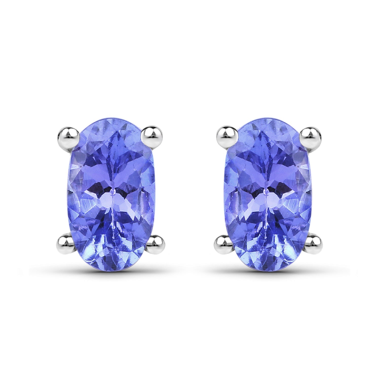 0.50 Carat Genuine Tanzanite .925 Sterling Silver Earrings
