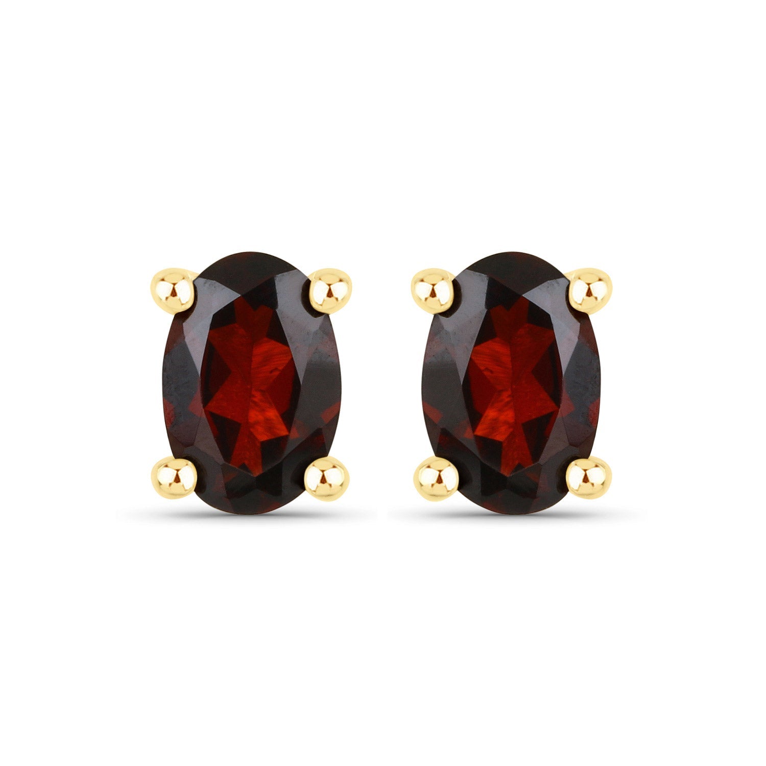 1.02 Carat Genuine Garnet .925 Sterling Silver Earrings