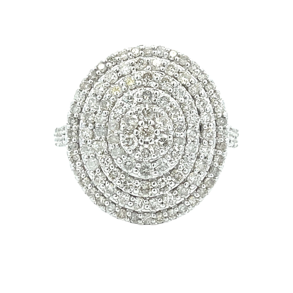 Genuine 1.50ct Diamond Ring 14KT White Gold