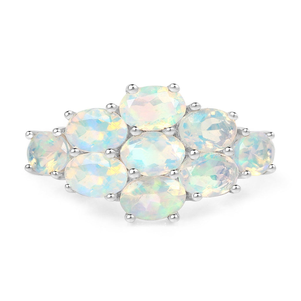 2.16 Carat Genuine Ethiopian Opal .925 Sterling Silver Ring