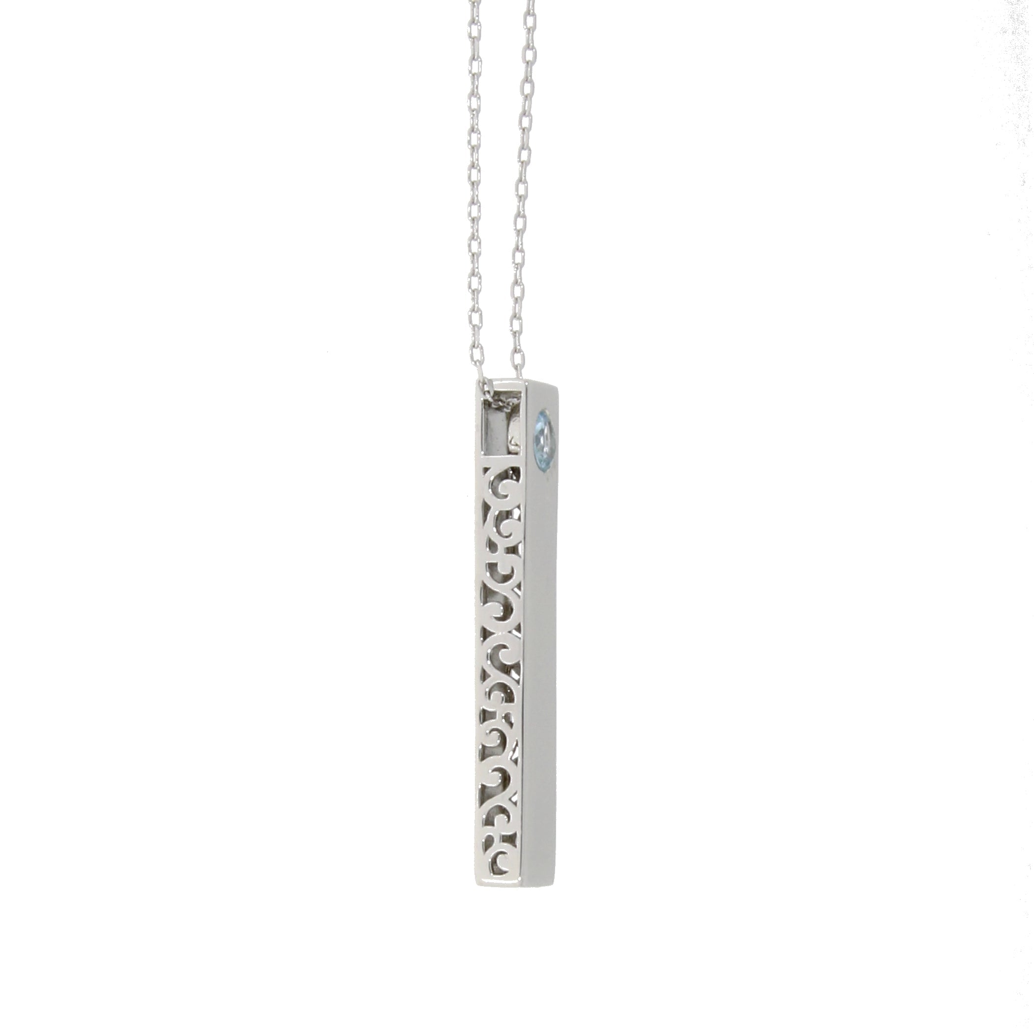 Natural Blue Topaz Fashion Pendants Sterling Silver