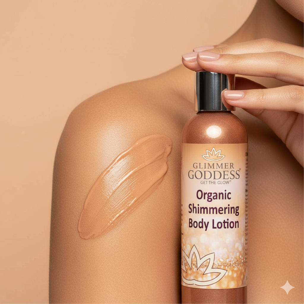 Organic Bronze Shimmer Body Lotion – Buildable Luminous Glow