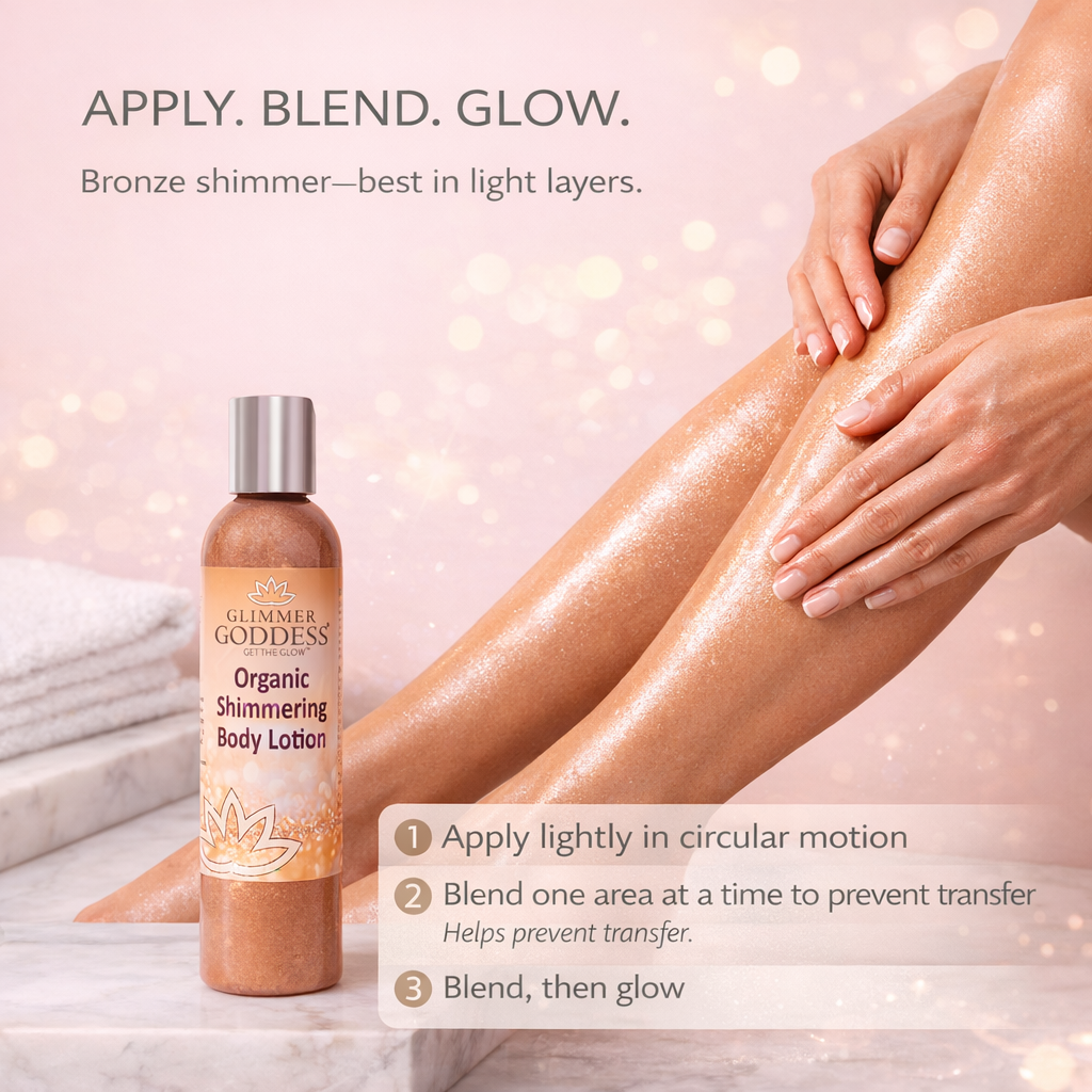 Organic Bronze Shimmer Body Lotion – Buildable Luminous Glow
