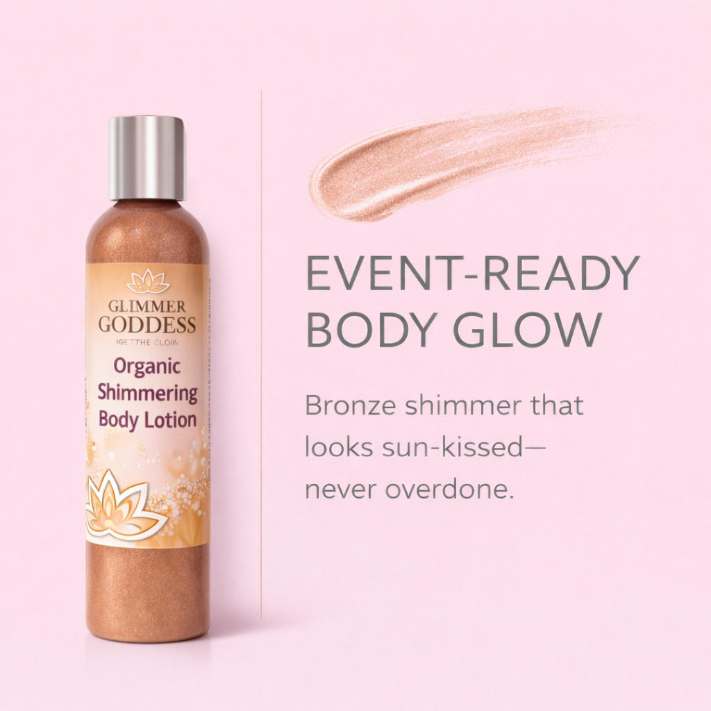 Organic Bronze Shimmer Body Lotion – Buildable Luminous Glow