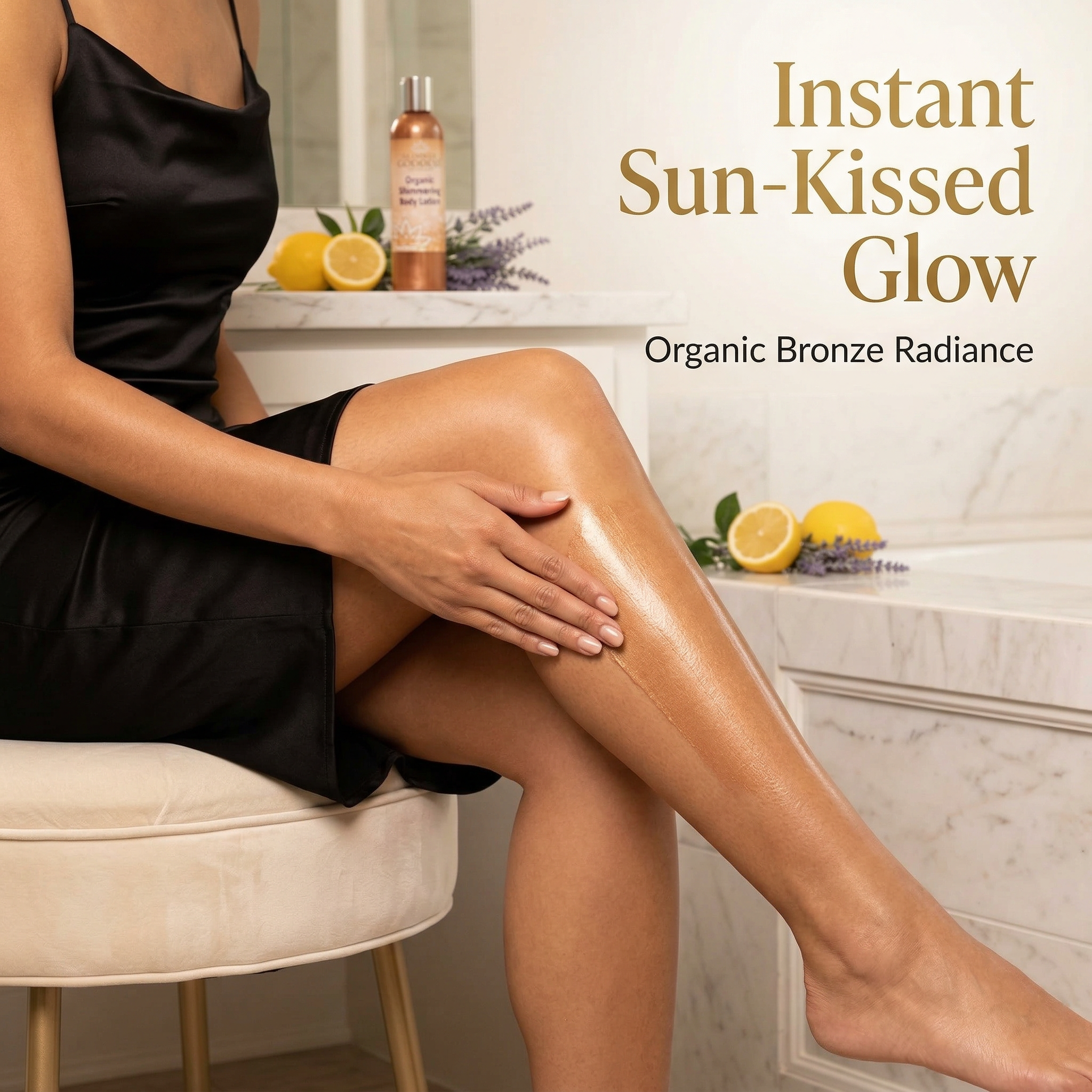 Organic Bronze Shimmer Body Lotion – Buildable Luminous Glow
