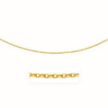 3.5mm 14k Yellow Gold Pendant Chain with Textured Links