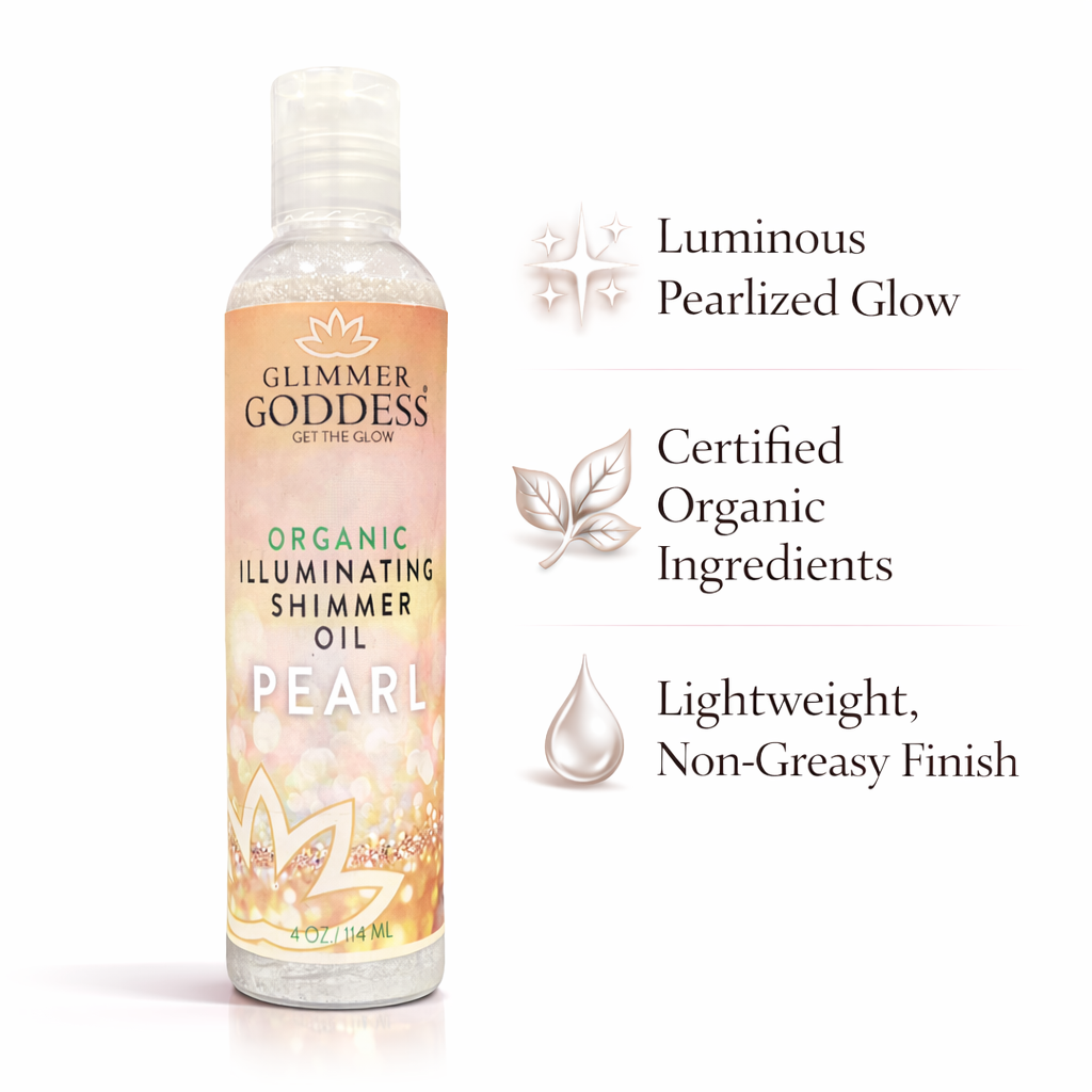 Organic Shimmer Oil – Illuminating Body Oil in 5 Shades for Radiant Glow & Deep Hydration