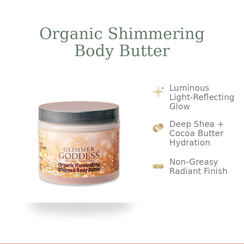 Organic Shimmering Body Butter – Radiant Glow + Deep Hydration