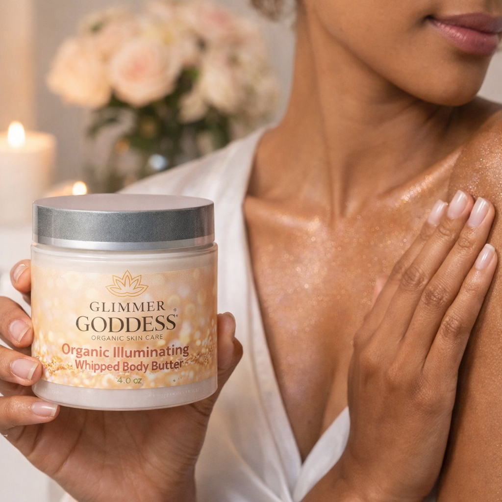 Organic Shimmering Body Butter – Radiant Glow + Deep Hydration