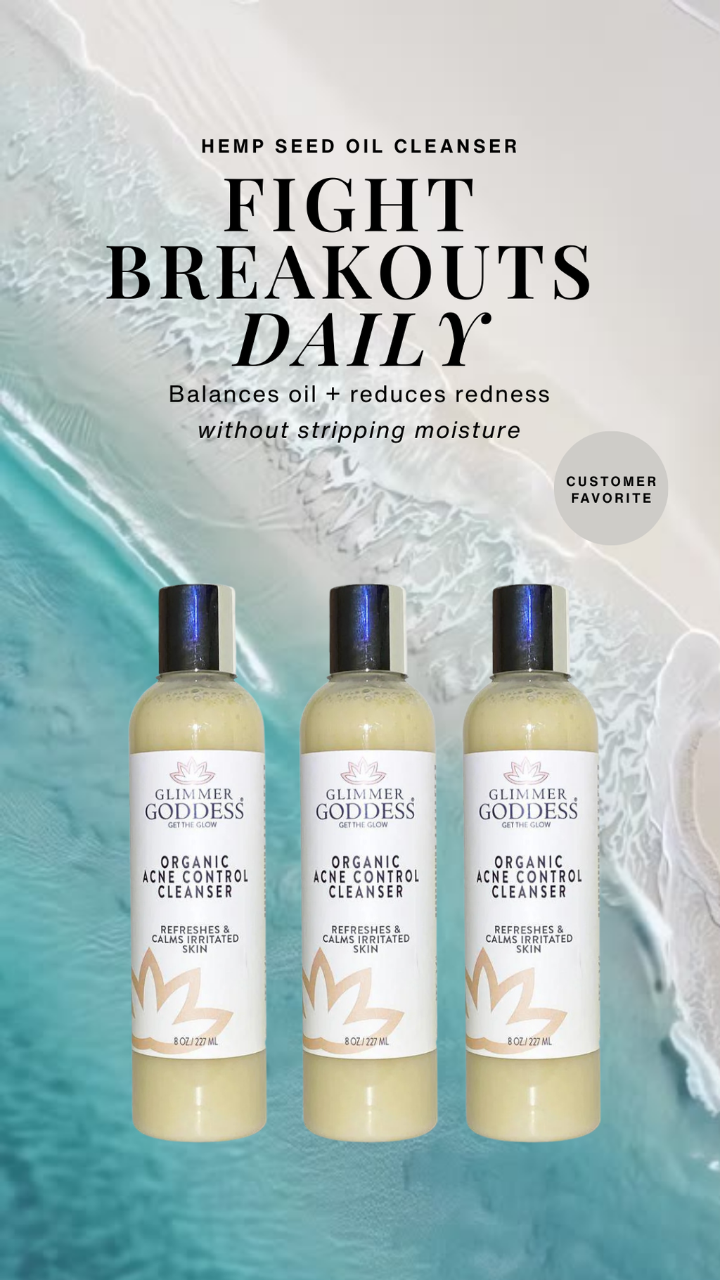 Organic Acne Cleanser – Gentle Face & Body Wash