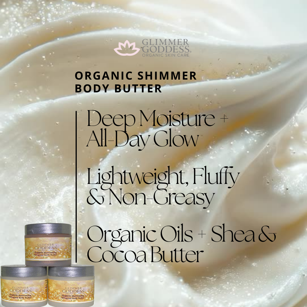 Organic Shimmering Body Butter Trio – 3 x 2 oz Travel Set