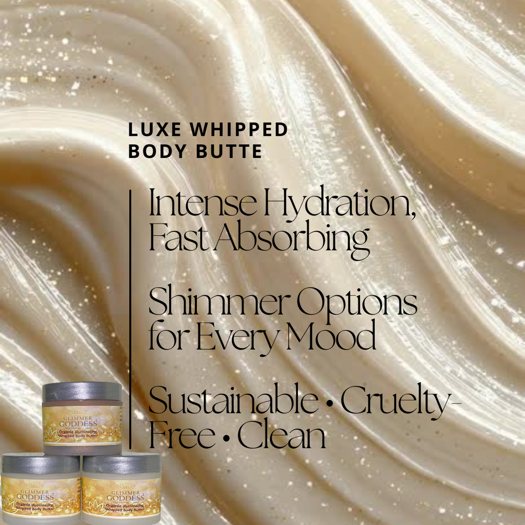 Organic Shimmering Body Butter Trio – 3 x 2 oz Travel Set