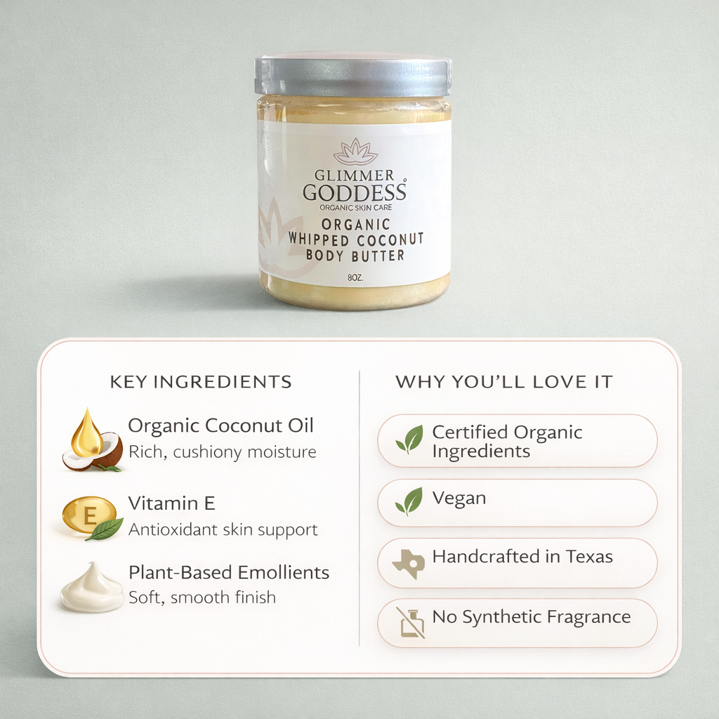 Organic Whipped Coconut & Vitamin E Body Butter – Ultra-Nourishing