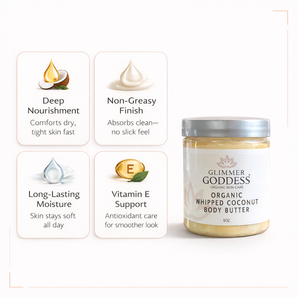 Organic Whipped Coconut & Vitamin E Body Butter – Ultra-Nourishing