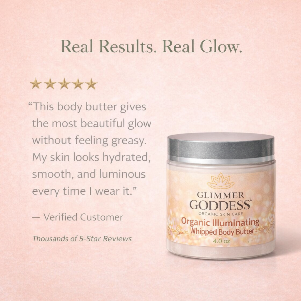 Organic Shimmering Body Butter – Radiant Glow + Deep Hydration