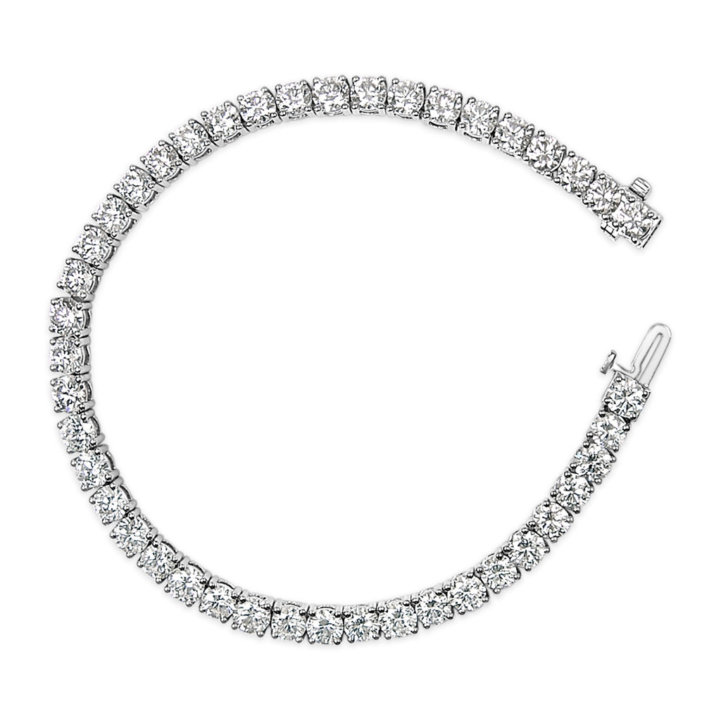IGI Certified 14K White Gold 6.0 Cttw Lab Grown Diamond Tennis Bracelet
