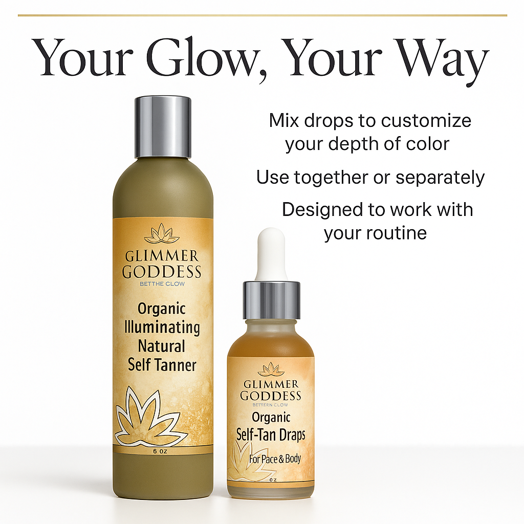 Organic Self Tanner & Self Tan Drops Bundle – Natural Sunless Tanning Kit