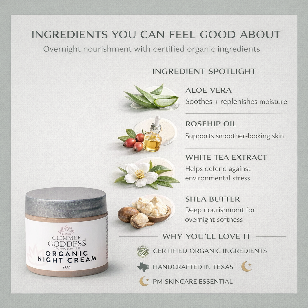 Organic Skin Renewal Night Cream 2 oz – Anti-Aging Treatment