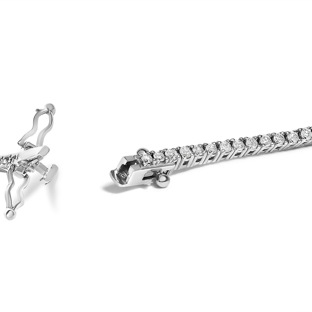 14K White Gold Classic 1 1/2 Cttw Diamond Tennis Bracelet