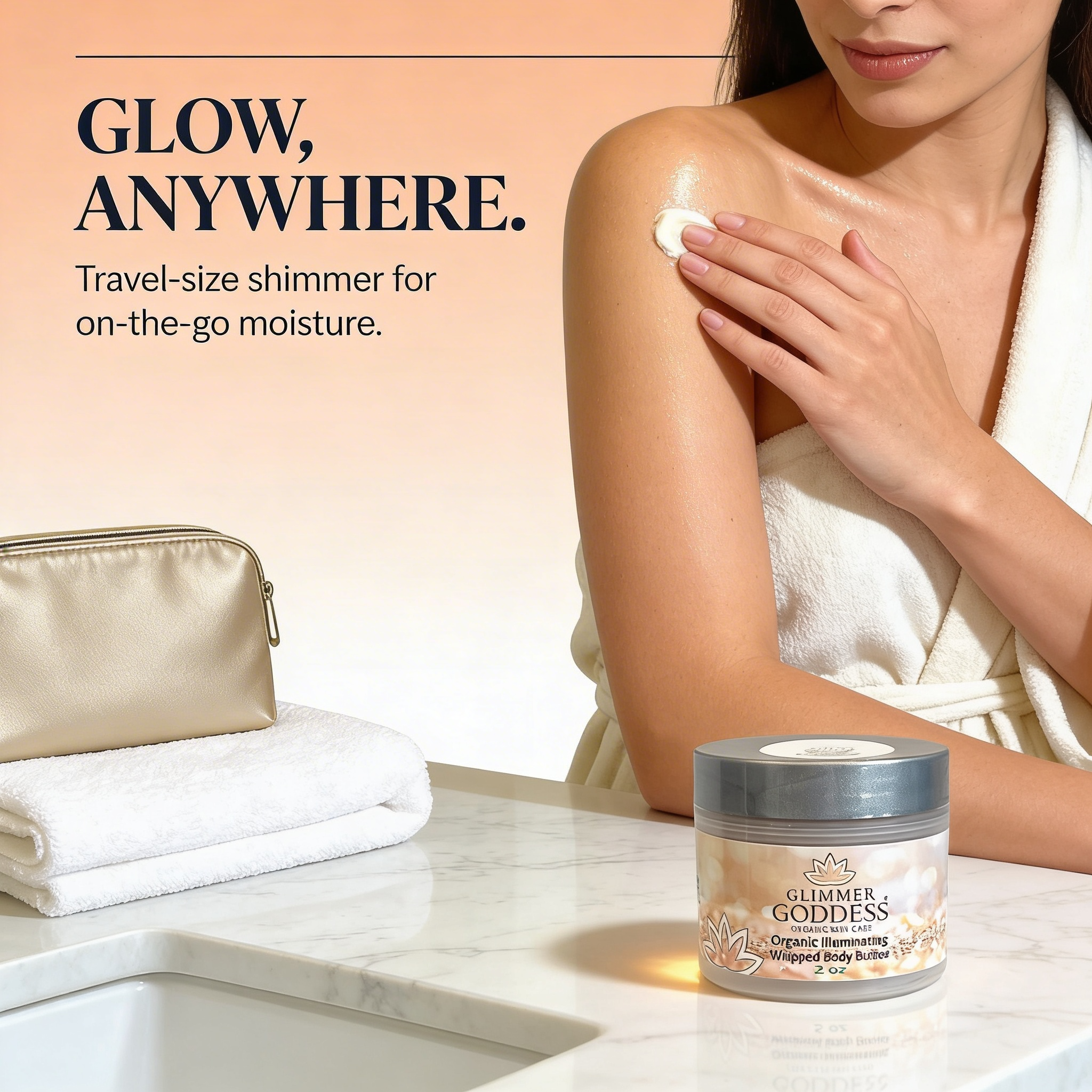 Organic Shimmering Body Butter 2 oz – Travel Size