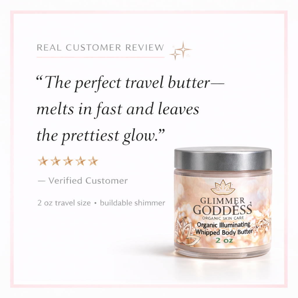 Organic Shimmering Body Butter 2 oz – Travel Size