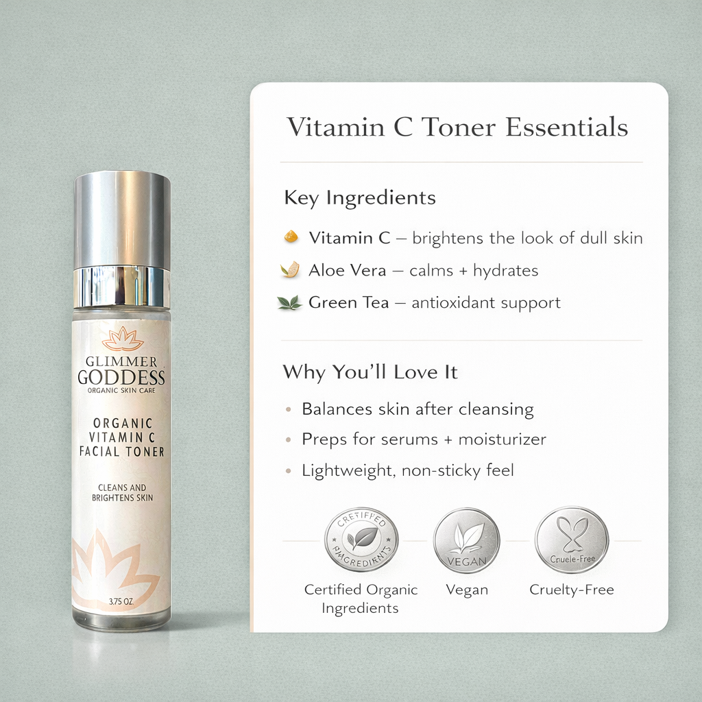 Organic Vitamin C Facial Toner – Natural Brightening Astringent