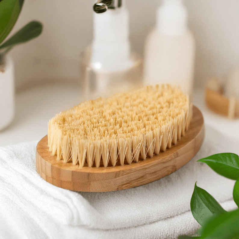 Bamboo Dry Brush for Gentle Exfoliation