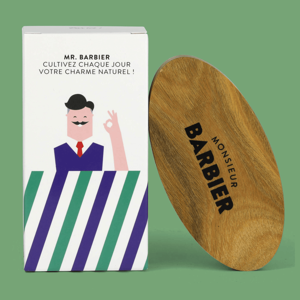 FINAL TOUCH Vegan Beard Brush with Sandalwood Handle
