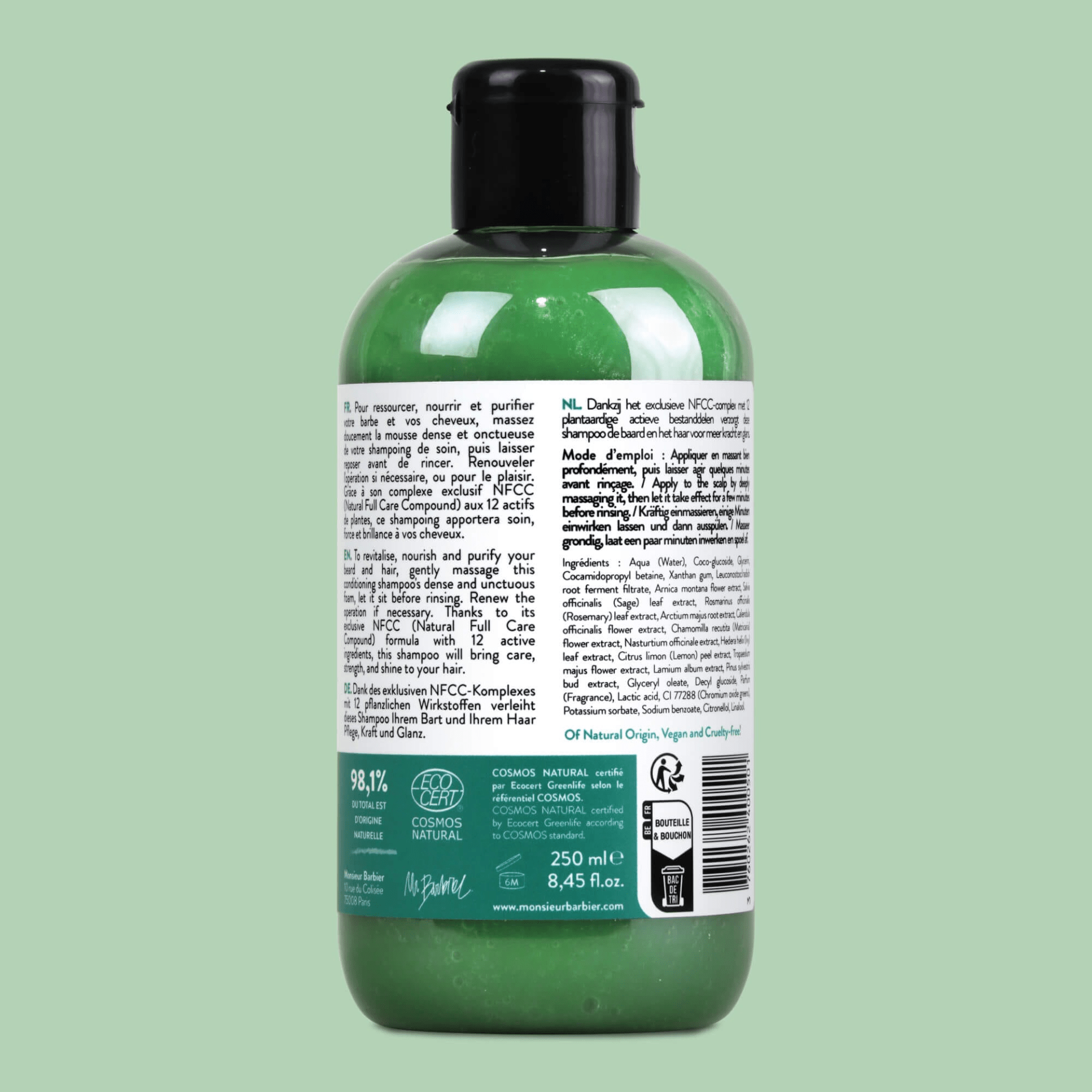 Full Care 2 in 1 Beard & Hair Shampoo — 250 mL