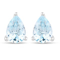 1.64 Carat Genuine Blue Topaz .925 Sterling Silver Earrings