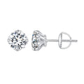 925 Sterling Silver & Moissanite 0.7cm Earrings Style L for Women