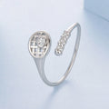 925 Sterling Silver Ring with Pavé Setting CZ, Width 0.11-0.72cm, for Women