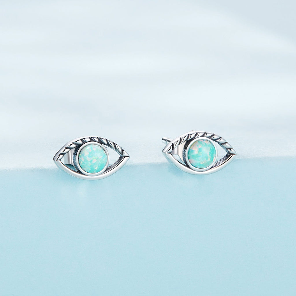 925 Sterling Silver Translucent Opal Earrings for Women