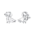 925 Sterling Silver White Gold Plated 1.1 x 1.1 cm Brass Earrings for Women