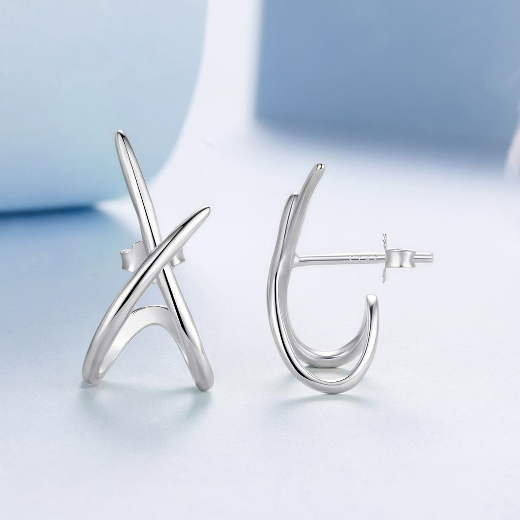 925 Sterling Silver Oxidized Silver Earrings