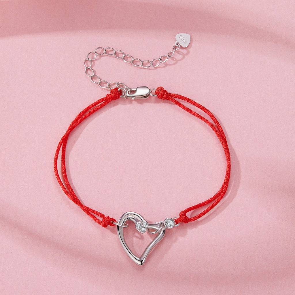 925 Sterling Silver White Gold Plated Bracelet with CZ Pavé Setting, 15+6cm Length for Women