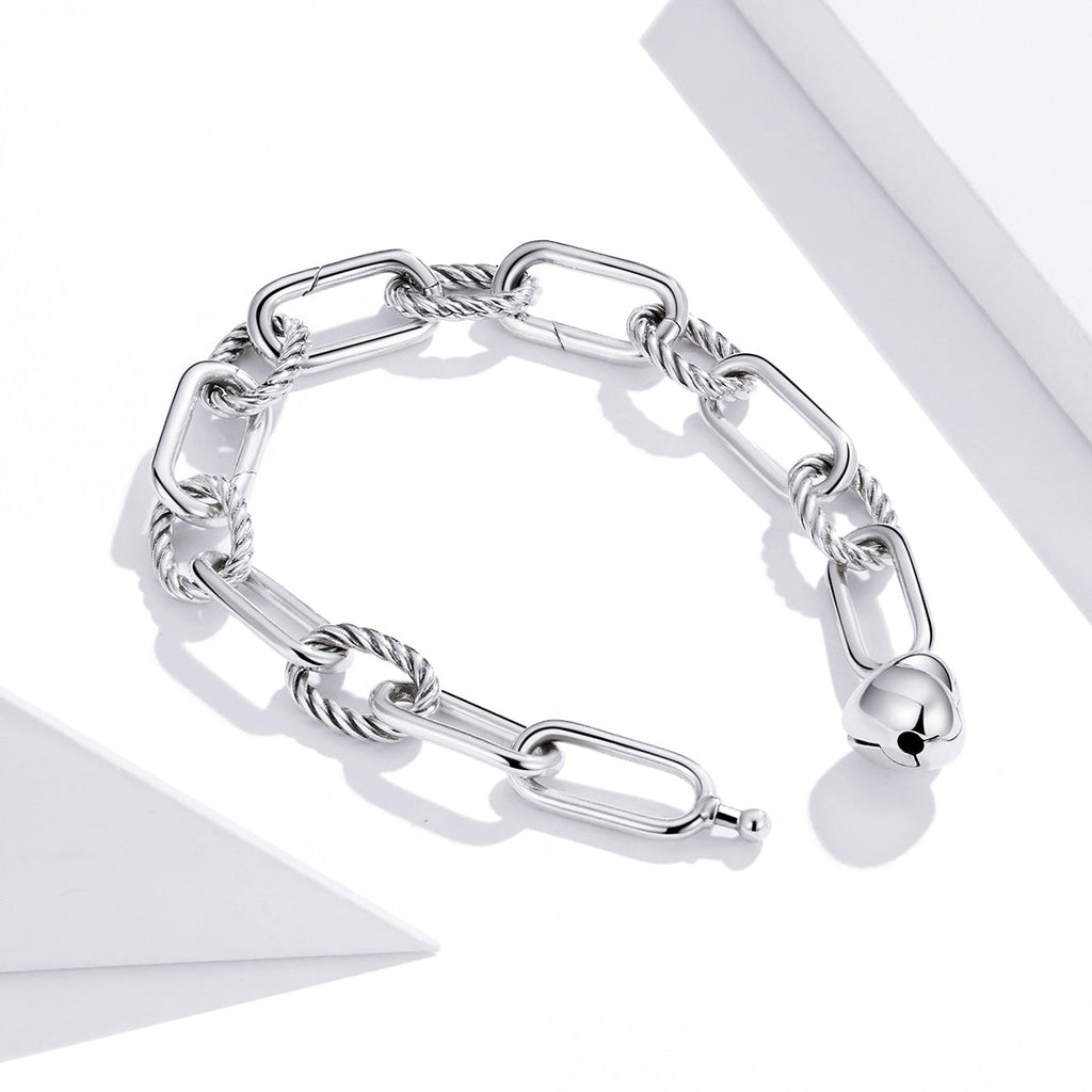 925 Sterling Silver Oxidized Bracelet 17cm for Women