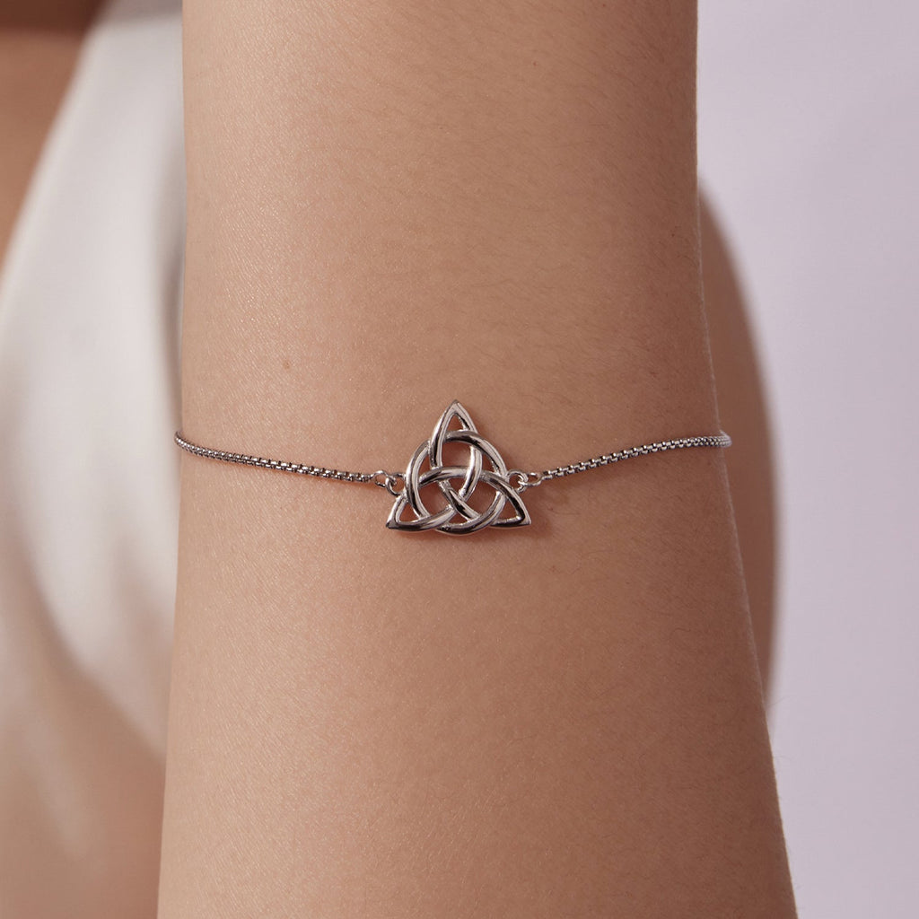 925 Sterling Silver White Gold Plated Bracelet with Length 15+6cm for Women