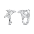 925 Sterling Silver Earrings - 1.3*0.95cm - Plated White Gold - For Women