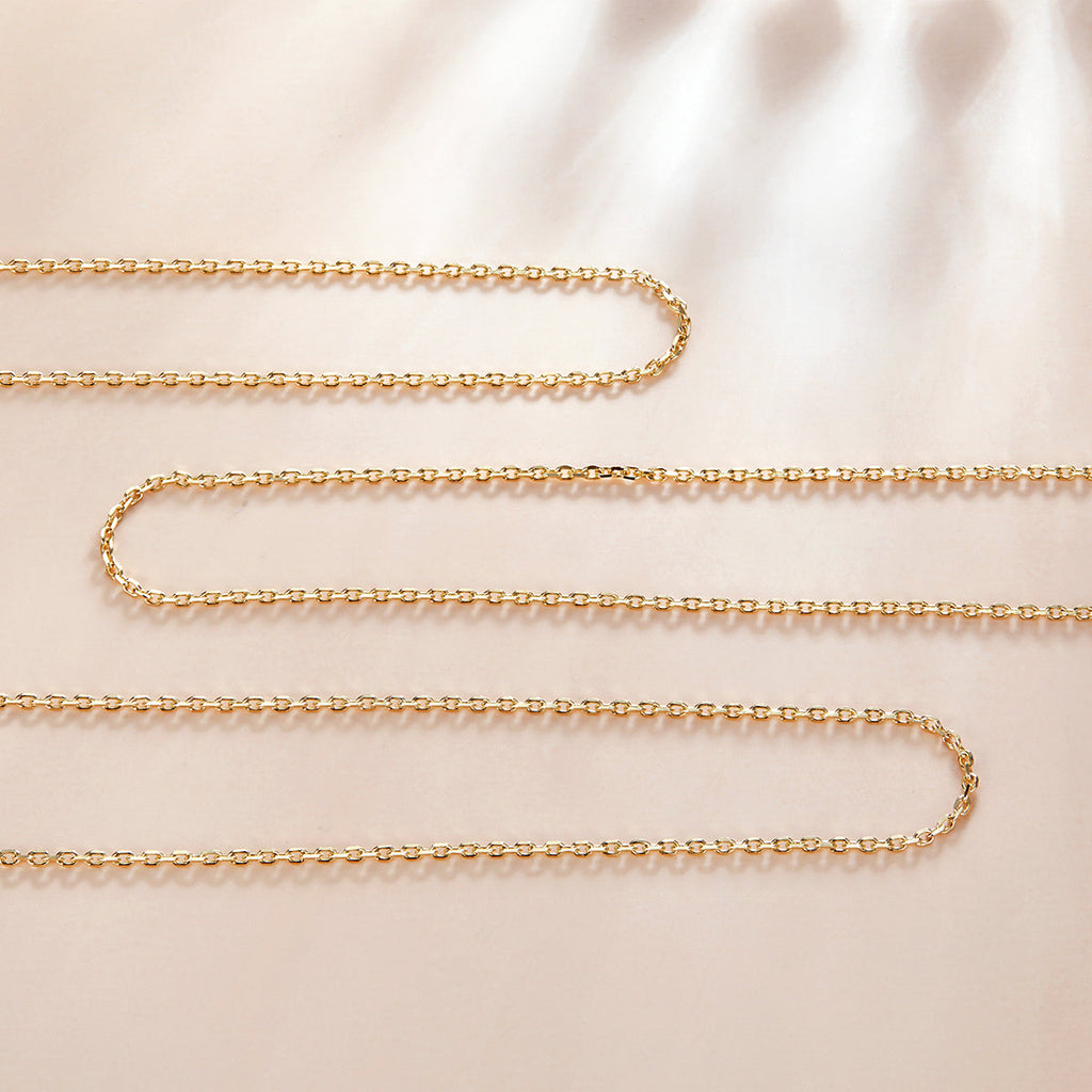 925 Sterling Silver Gold Plated 40cm Necklace for Women