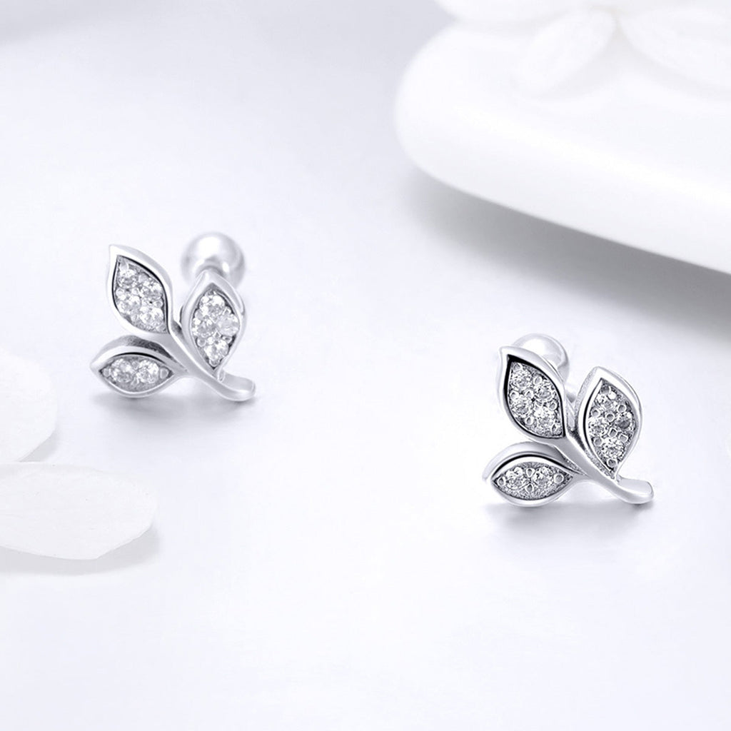 925 Sterling Silver Oxidized Pavé Setting CZ Earrings