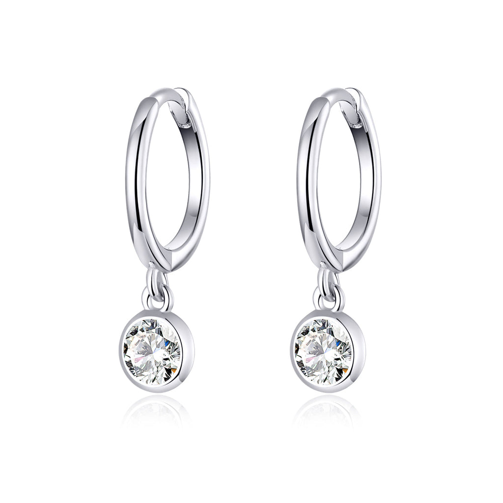 925 Sterling Silver Gold Plated Pavé Setting CZ Earrings for Women