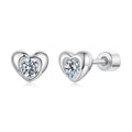 925 Sterling Silver Moissanite Earrings 0.5cm for Women