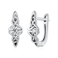 925 Sterling Silver Oxidized Silver Hoop Earrings 1.4*0.5cm for Women