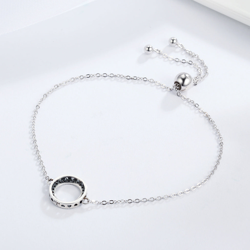 925 Sterling Silver Bracelet 26.5CM with 1.5*1.1CM Pendant for Unisex